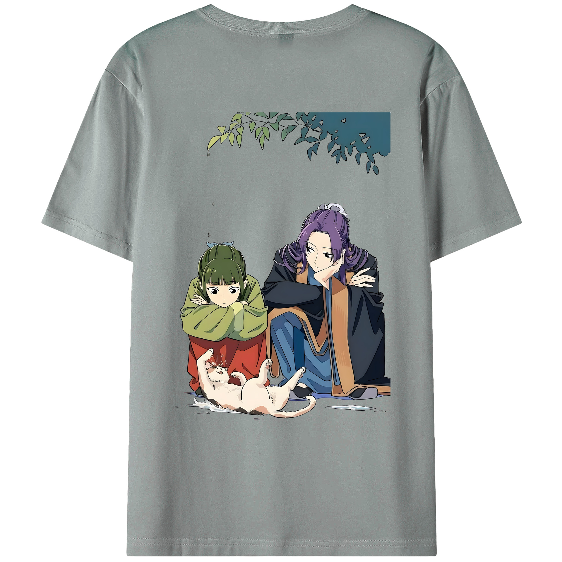 （画像用） 薬屋のひとりごと The Apothecary Diaries 綿100％ メンズ半袖Tシャツ（バックプリント） 通気性